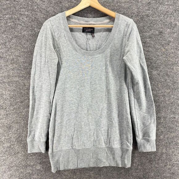 Victoria's Secret Sweaters - Victoria's Secret Sweater Pullover Women XS Gray Knit Cotton Long Sleeve Casual